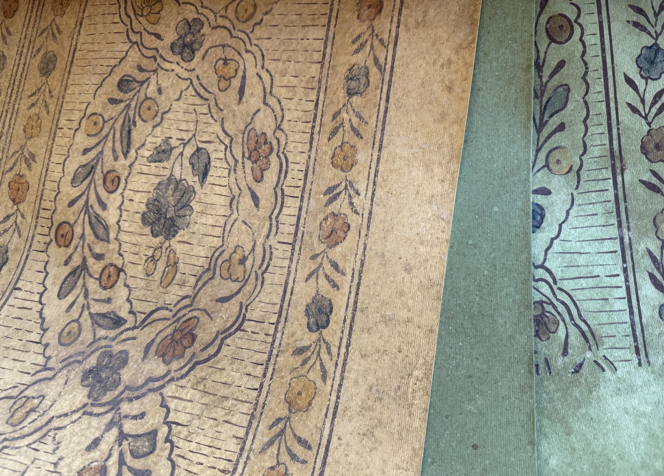 hand block printed paper